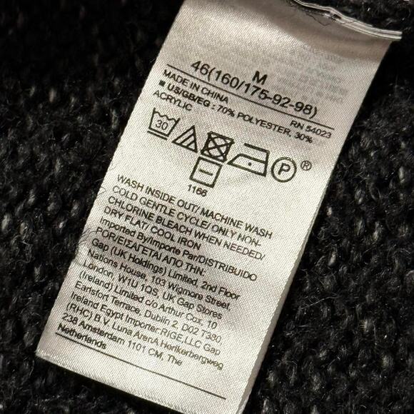 Dark Gray Mock Neck Knit Sweater Small - Picture 7 of 8